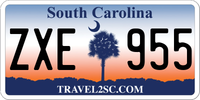 SC license plate ZXE955