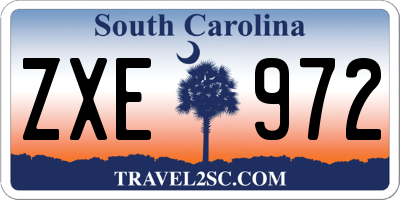 SC license plate ZXE972