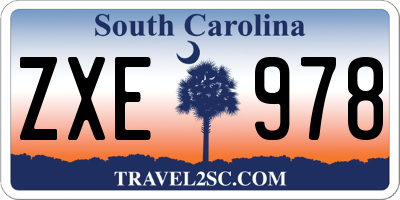 SC license plate ZXE978