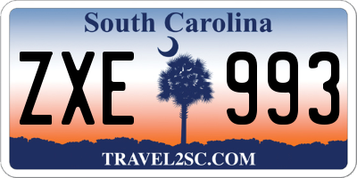 SC license plate ZXE993