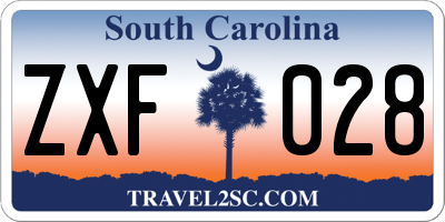 SC license plate ZXF028