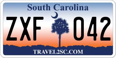 SC license plate ZXF042