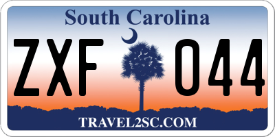 SC license plate ZXF044