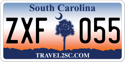 SC license plate ZXF055
