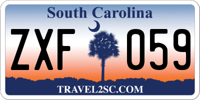 SC license plate ZXF059