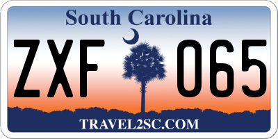SC license plate ZXF065