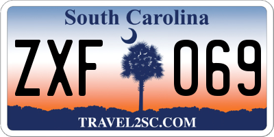 SC license plate ZXF069