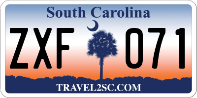 SC license plate ZXF071
