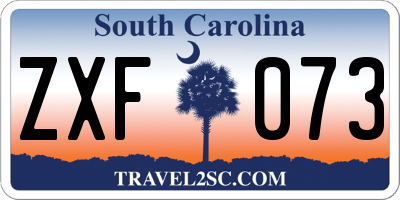 SC license plate ZXF073
