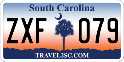 SC license plate ZXF079