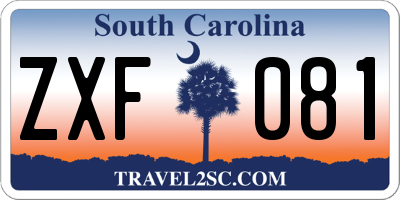 SC license plate ZXF081