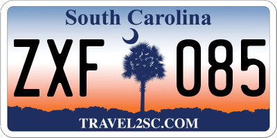 SC license plate ZXF085