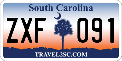 SC license plate ZXF091