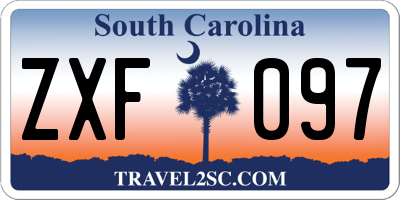 SC license plate ZXF097