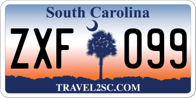 SC license plate ZXF099