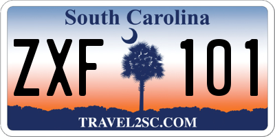SC license plate ZXF101