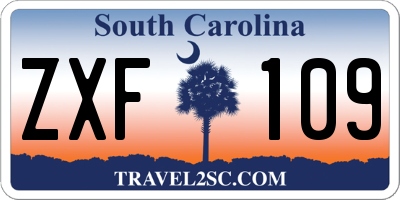 SC license plate ZXF109