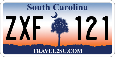 SC license plate ZXF121