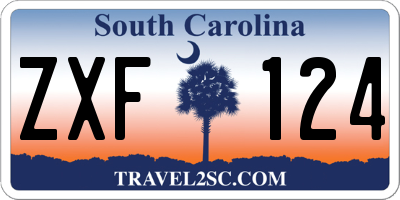 SC license plate ZXF124