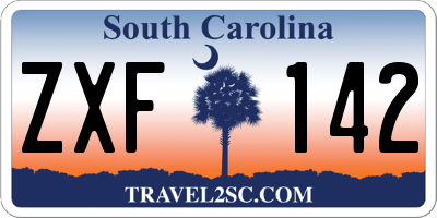 SC license plate ZXF142