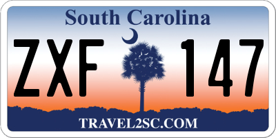 SC license plate ZXF147