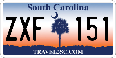 SC license plate ZXF151