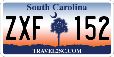 SC license plate ZXF152