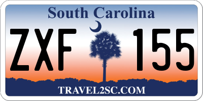 SC license plate ZXF155