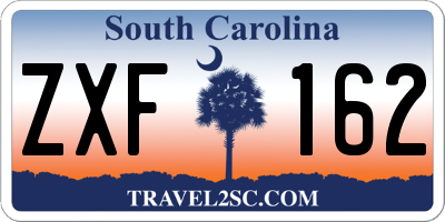 SC license plate ZXF162