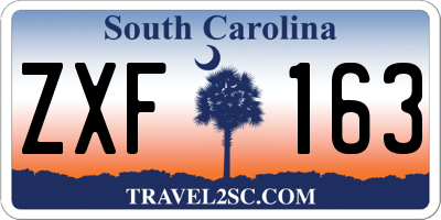 SC license plate ZXF163