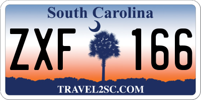 SC license plate ZXF166