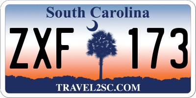 SC license plate ZXF173