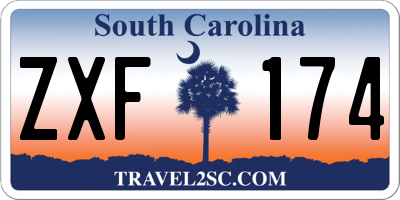 SC license plate ZXF174