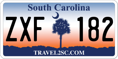 SC license plate ZXF182