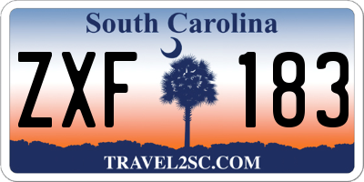 SC license plate ZXF183