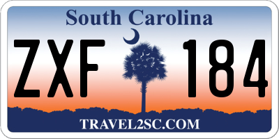 SC license plate ZXF184