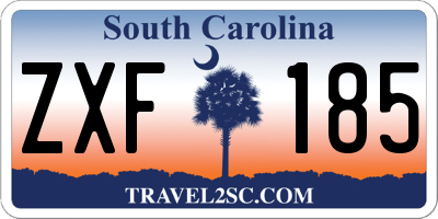 SC license plate ZXF185