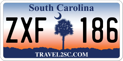 SC license plate ZXF186