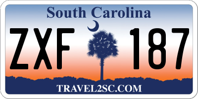 SC license plate ZXF187