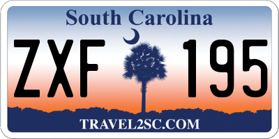 SC license plate ZXF195