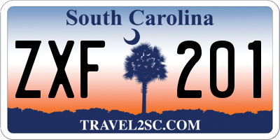 SC license plate ZXF201