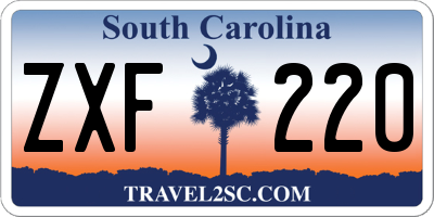SC license plate ZXF220