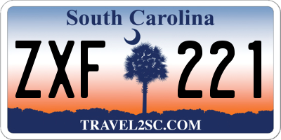 SC license plate ZXF221