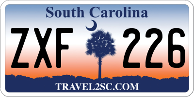 SC license plate ZXF226