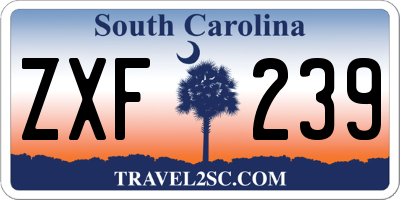 SC license plate ZXF239