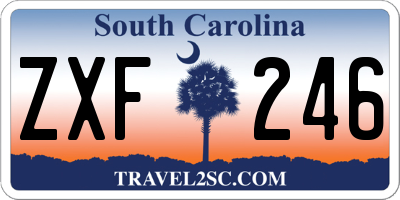 SC license plate ZXF246