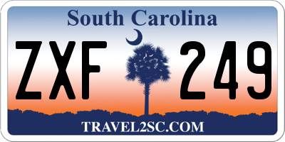 SC license plate ZXF249