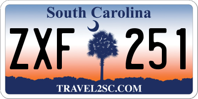 SC license plate ZXF251