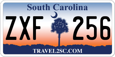 SC license plate ZXF256