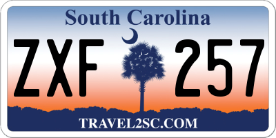 SC license plate ZXF257